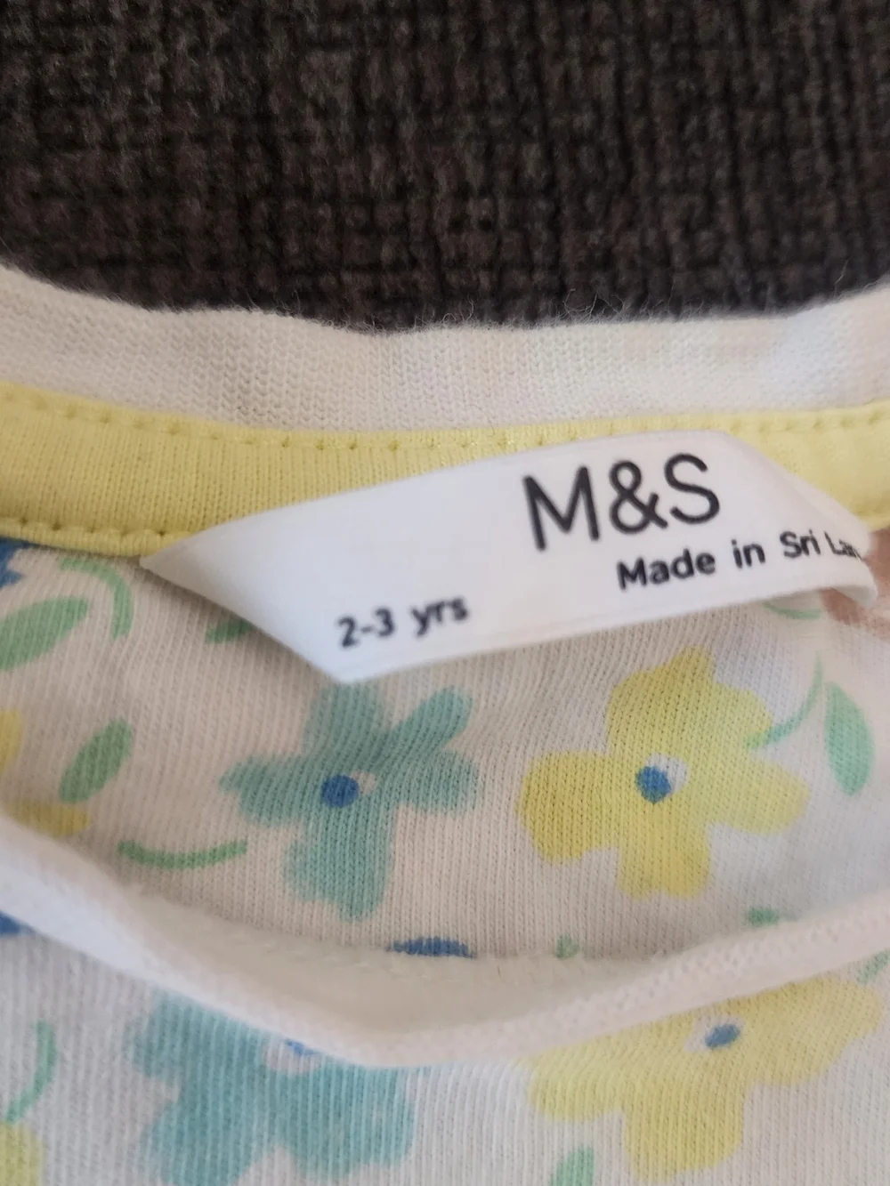 M&S Mouse Flower Nature Lover Denim Overall Dress & T-Shirt, Cottage Girls 2-3 Y